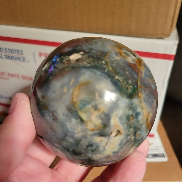 Ocean jasper sphere - Picture 4 of 4
